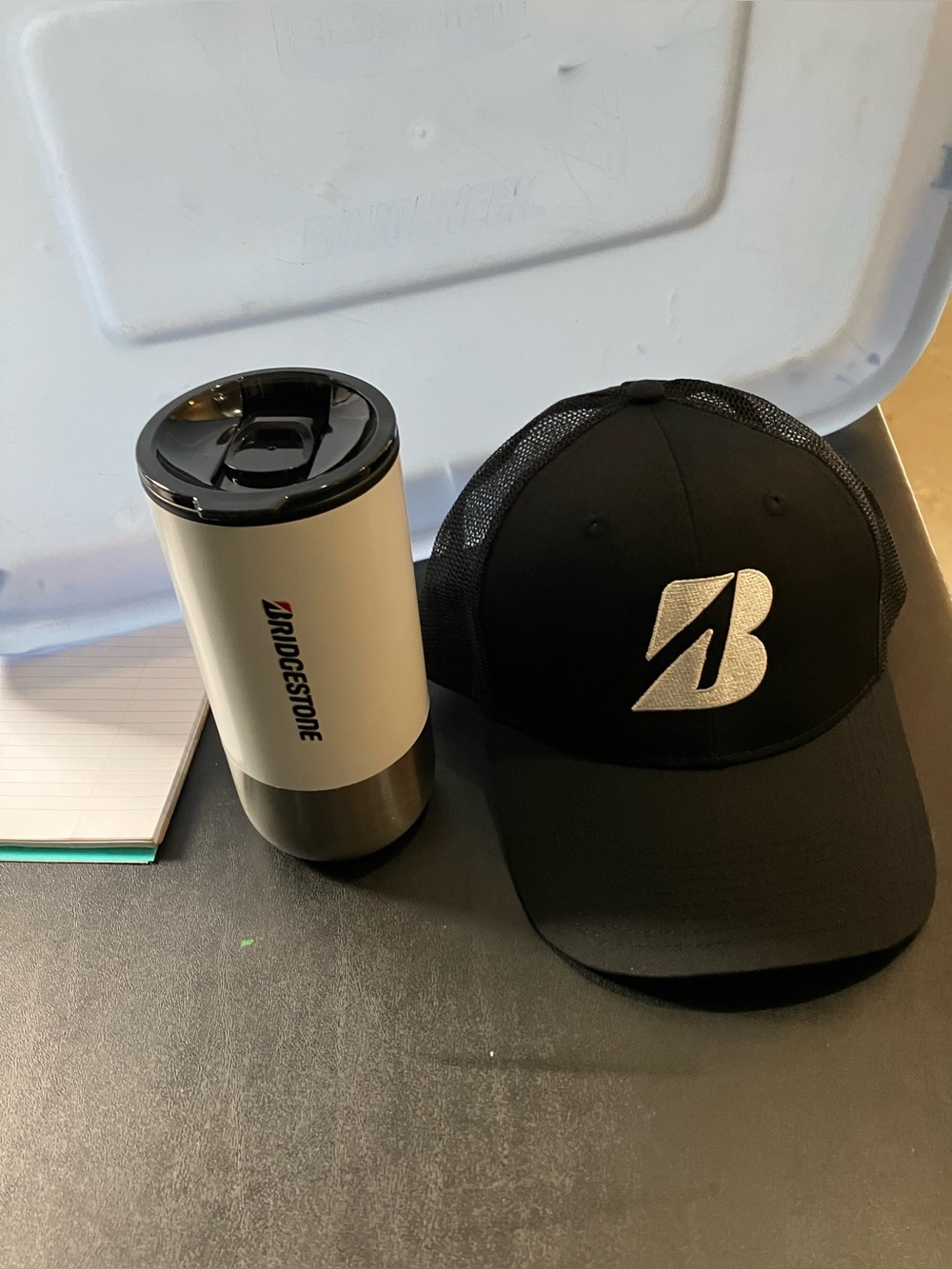 Bridgestone thermos & Cap set NWOT